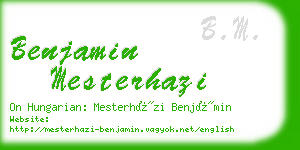 benjamin mesterhazi business card